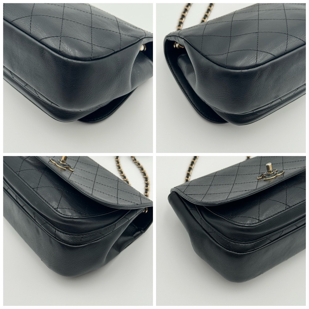 (SOLD) Chanel 19B Veau Grain Black Flap Bag W Gold (Full Set W Receipt & Tags) - Picture 14 of 16